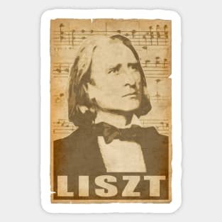 Franz Liszt musical notes Sticker